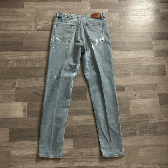 Lauren Ralph Lauren Super Stretch Curvy Mid-Rise Paint Splatter Skinny Leg Jeans - Picture 7 of 7